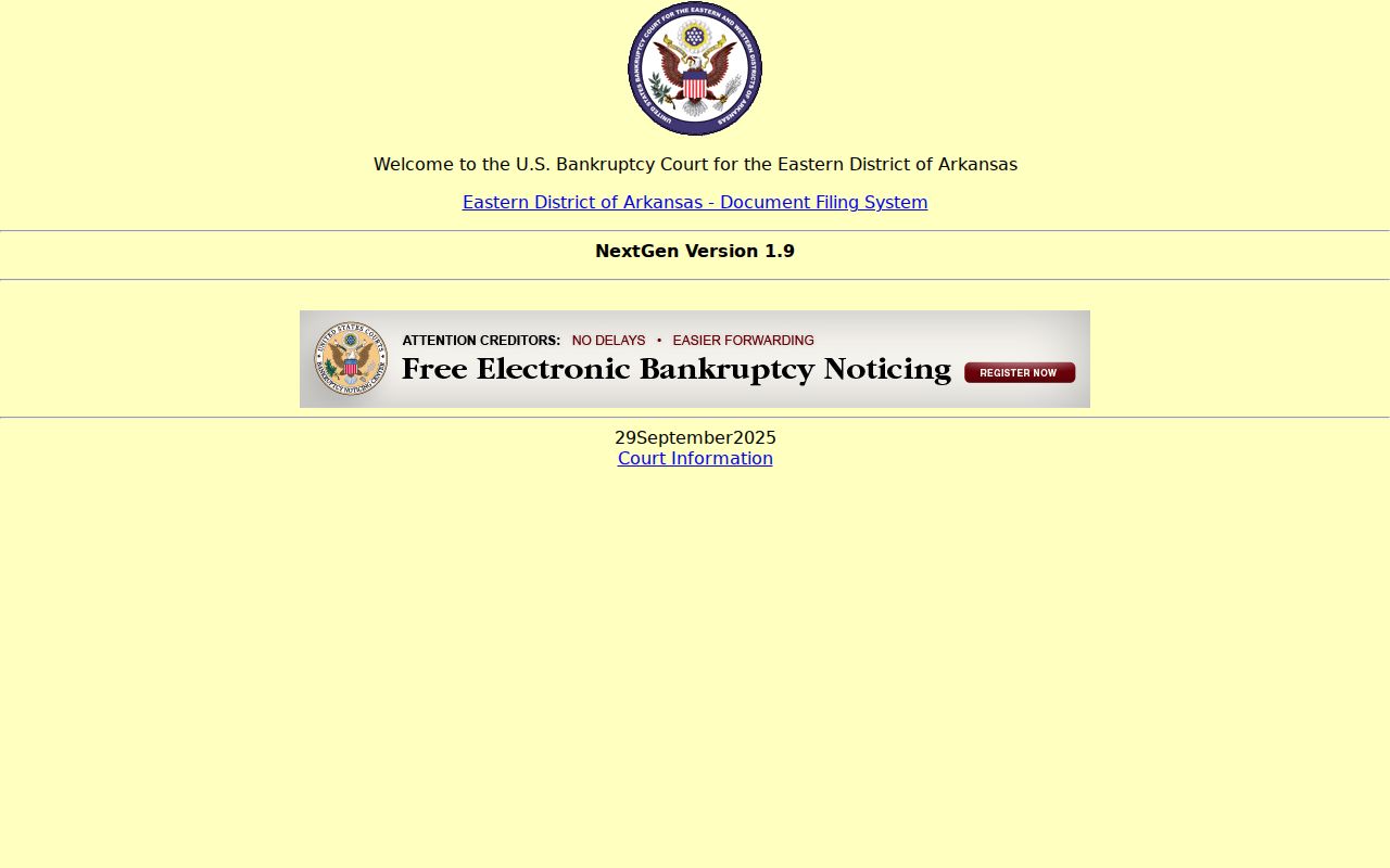 Aubrey court docket distinction from Eastern Arkansas bankruptcy CM ECF