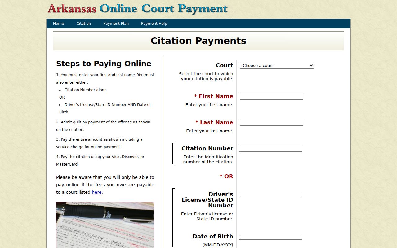 Lee County traffic court records compared with the Arkansas citation query