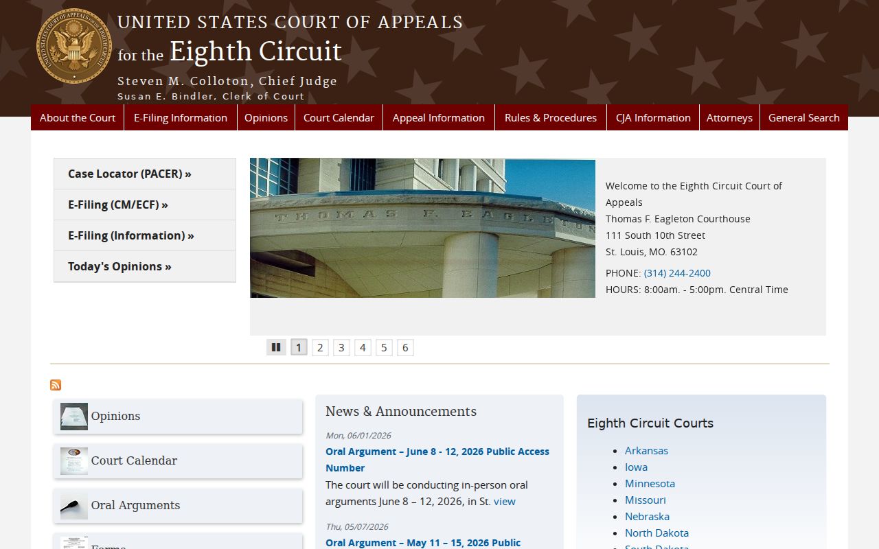 Rondo court docket distinction from the federal Eighth Circuit