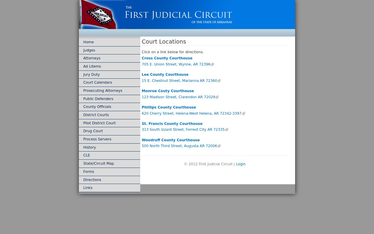 Lee County court docket courthouse location
