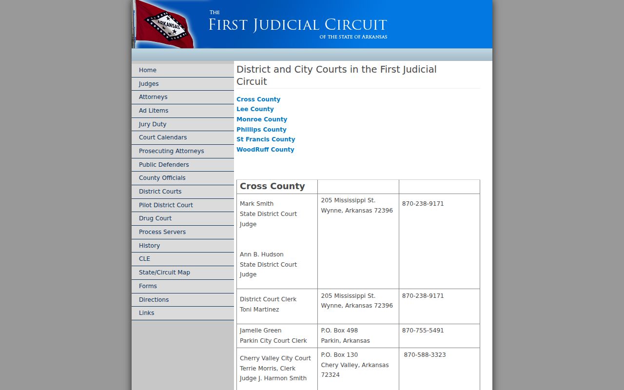 Lee County court docket district court directory